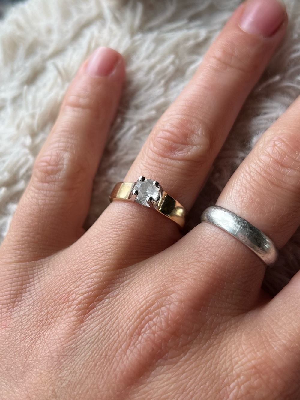 18K Gold Plated Solitaire Ring